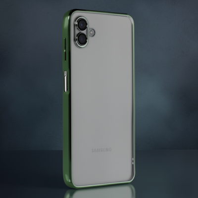 Samsung Galaxy A04 Kılıf Razer Lensli Silikon - Yeşil