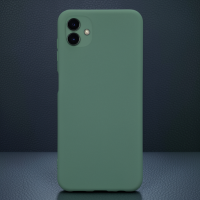 Samsung Galaxy A04e Kılıf Nano İçi Kadife Silikon - Koyu Yeşil