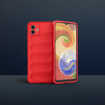 Samsung Galaxy A04e Kılıf Optimum Silikon - Kırmızı