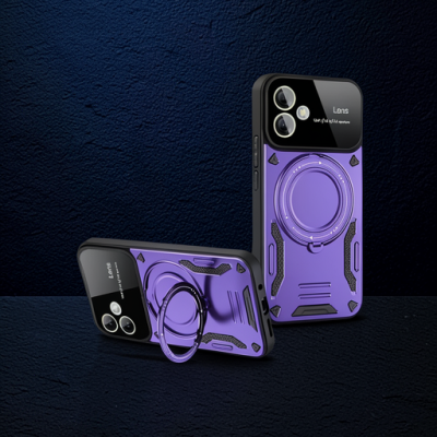 Samsung Galaxy A05 Kılıf Joy Lens Standlı Kapak - Mor
