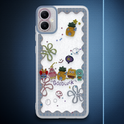Samsung Galaxy A05 Kılıf Sweet Desenli Silikon Kapak - Açık Mavi