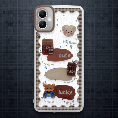 Samsung Galaxy A05 Kılıf Sweet Desenli Silikon Kapak - Şeffaf