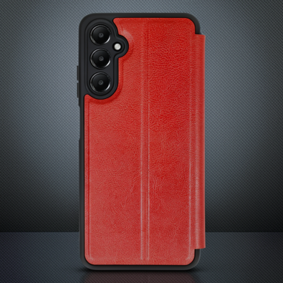Samsung Galaxy A05s Kılıf Flip Cover - Kırmızı