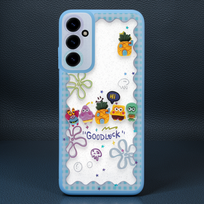 Samsung Galaxy A05s Kılıf Sweet Desenli Silikon Kapak - Açık Mavi