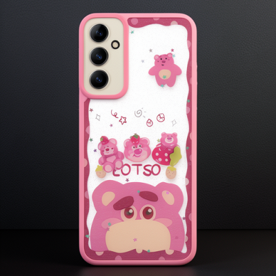Samsung Galaxy A05s Kılıf Sweet Desenli Silikon Kapak - Pembe