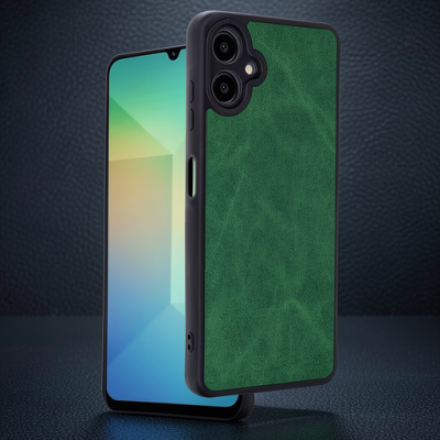 Samsung Galaxy A06 Kılıf Aras Deri Kapak - Açık Yeşil