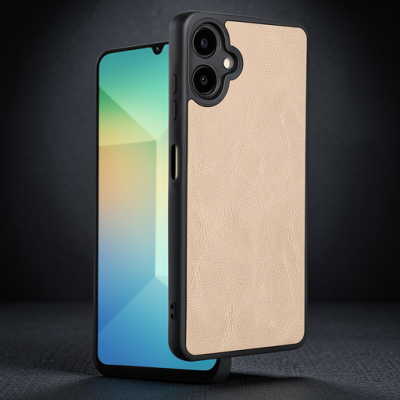 Samsung Galaxy A06 Kılıf Aras Deri Kapak - Pudra