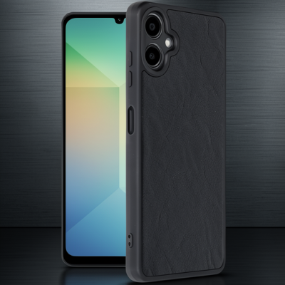 Samsung Galaxy A06 Kılıf Aras Deri Kapak - Siyah