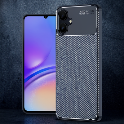 Samsung Galaxy A06 Kılıf Auto Focus Karbon Kapak - Lacivert