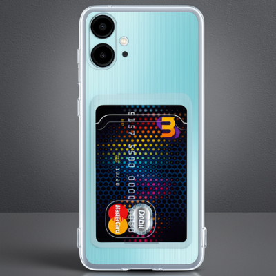 Samsung Galaxy A06 Kılıf Kart Şeffaf Silikon - Şeffaf