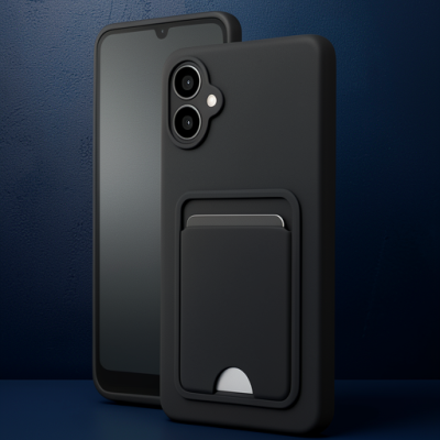 Samsung Galaxy A06 Kılıf Kelvin Kartvizitli Silikon - Siyah