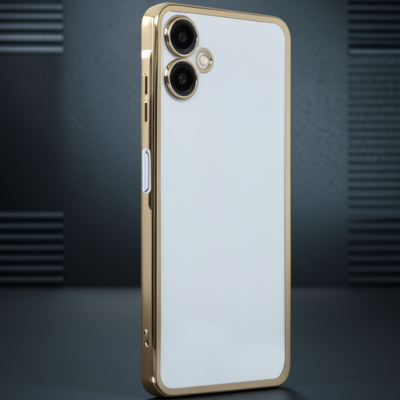 Samsung Galaxy A06 Kılıf Razer Lensli Silikon - Gold