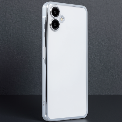 Samsung Galaxy A06 Kılıf Razer Lensli Silikon - Gümüş