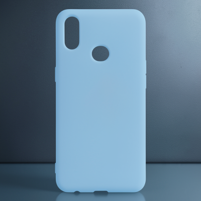 Samsung Galaxy A10s Kılıf Nano İçi Kadife Silikon - Mavi