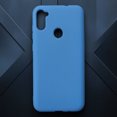Samsung Galaxy A11 Kılıf Nano İçi Kadife Silikon - Mavi