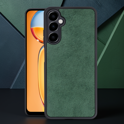 Samsung Galaxy A15 4g Kılıf Aras Deri Kapak - Koyu Yeşil