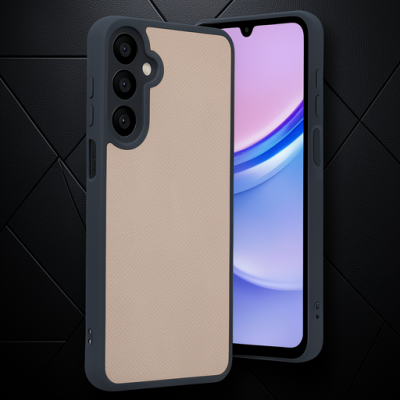 Samsung Galaxy A15 4g Kılıf Aras Deri Kapak - Pudra