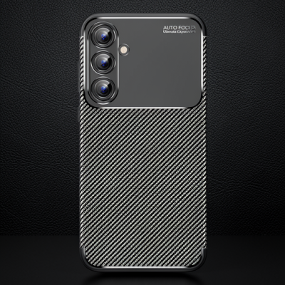 Samsung Galaxy A15 4g Kılıf Auto Focus Karbon Kapak - Siyah