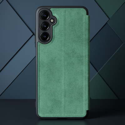 Samsung Galaxy A15 4g Kılıf Flip Cover - Koyu Yeşil