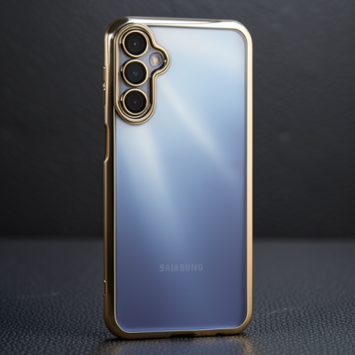 Samsung Galaxy A15 4g Kılıf Razer Lensli Silikon - Gold