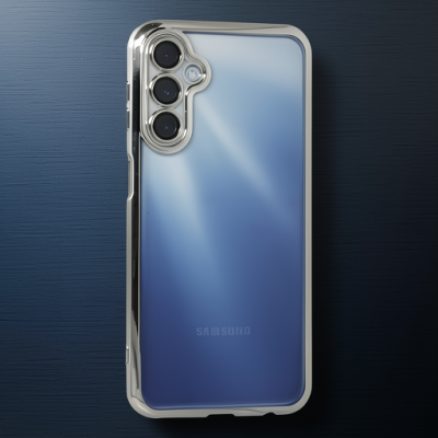 Samsung Galaxy A15 4g Kılıf Razer Lensli Silikon - Gümüş