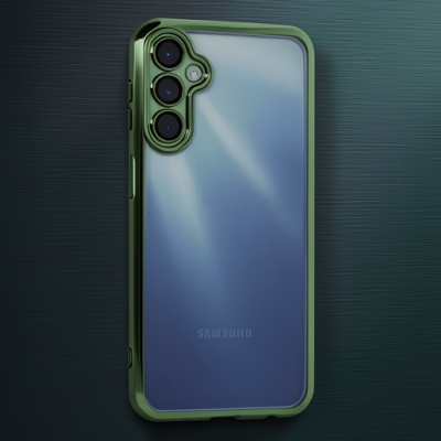 Samsung Galaxy A15 4g Kılıf Razer Lensli Silikon - Yeşil