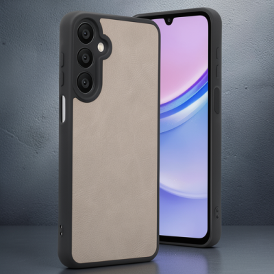 Samsung Galaxy A16 5g Kılıf Aras Deri Kapak - Pudra