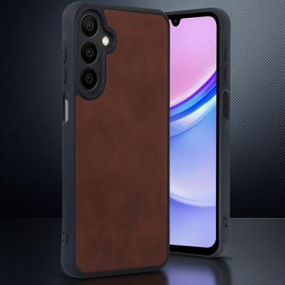 Samsung Galaxy A16 5g Kılıf Aras Deri Kapak - Taba