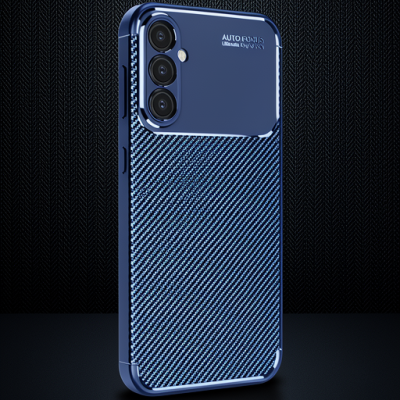 Samsung Galaxy A16 5g Kılıf Auto Focus Karbon Kapak - Lacivert