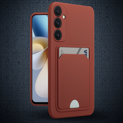 Samsung Galaxy A16 5g Kılıf Kelvin Kartvizitli Silikon - Bordo