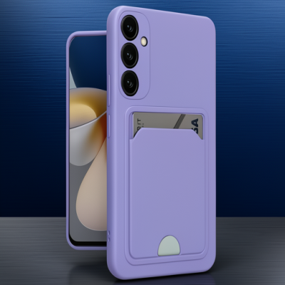Samsung Galaxy A16 5g Kılıf Kelvin Kartvizitli Silikon - Lila