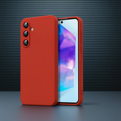 Samsung Galaxy A16 5g Kılıf Nano İçi Kadife Silikon - Kırmızı