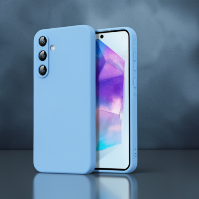 Samsung Galaxy A16 5g Kılıf Nano İçi Kadife Silikon - Mavi