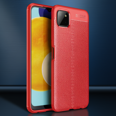Samsung Galaxy A22 Kılıf Auto Focus Kapak - Kırmızı