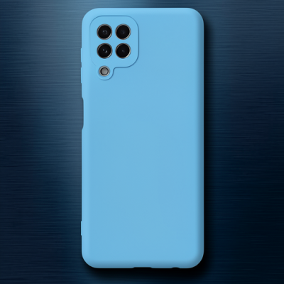 Samsung Galaxy A22 Kılıf Nano İçi Kadife Silikon - Mavi