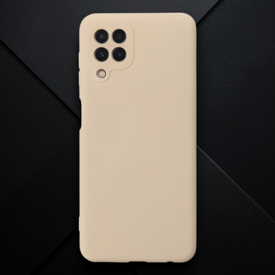 Samsung Galaxy A22 Kılıf Nano İçi Kadife Silikon - Pudra