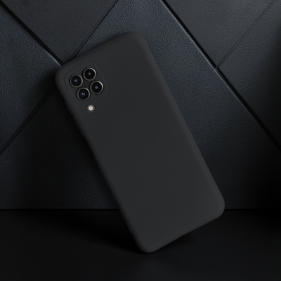 Samsung Galaxy A22 Kılıf Nano İçi Kadife Silikon - Siyah