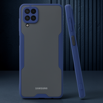 Samsung Galaxy A22 Kılıf Platin Silikon - Lacivert