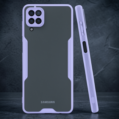 Samsung Galaxy A22 Kılıf Platin Silikon - Lila