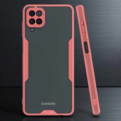 Samsung Galaxy A22 Kılıf Platin Silikon - Pembe