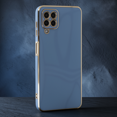 Samsung Galaxy A22 Kılıf Volet Silikon - Mavi