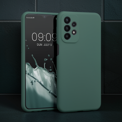 Samsung Galaxy A23 4g Kılıf First Silikon - Koyu Yeşil