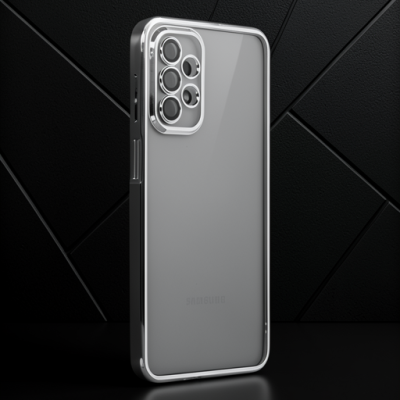 Samsung Galaxy A23 4g Kılıf Razer Lensli Silikon - Gümüş