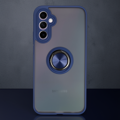 Samsung Galaxy A24 4g Kılıf Montreal Yüzüklü Silikon Kapak - Lacivert