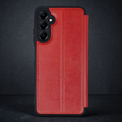 Samsung Galaxy A25 5g Kılıf Flip Cover - Kırmızı