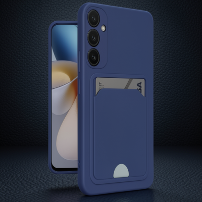 Samsung Galaxy A25 5g Kılıf Kelvin Kartvizitli Silikon - Lacivert