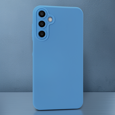 Samsung Galaxy A25 5g Kılıf Nano İçi Kadife Silikon - Mavi