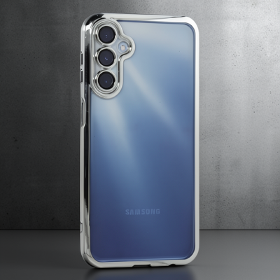 Samsung Galaxy A25 5g Kılıf Razer Lensli Silikon - Gümüş