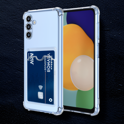 Samsung Galaxy A26 Kılıf Kart Şeffaf Silikon - Şeffaf