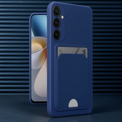 Samsung Galaxy A26 Kılıf Kelvin Kartvizitli Silikon - Lacivert